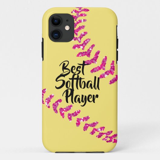 Imitate Pink Glitzer Softball Sticks Case-Mate iPhone Hülle (Rückseite)