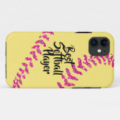 Imitate Pink Glitzer Softball Sticks Case-Mate iPhone Hülle (Rückseite (Horizontal))