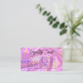 Imitate Pink Holographic Custom Loyalty Card Visitenkarte (Stehend Vorderseite)