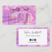 Imitate Pink Holographic Custom Loyalty Card Visitenkarte (Vorne/Hinten)