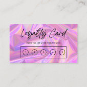 Imitate Pink Holographic Custom Loyalty Card Visitenkarte (Vorderseite)