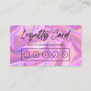 Imitate Pink Holographic Custom Loyalty Card Visitenkarte