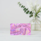 Imitate Pink Holographic Custom Loyalty Card Visitenkarte (Stehend Vorderseite)