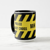 Imitate Polizeilinie benutzerdefinierte Tasse (Vorderseite Links)