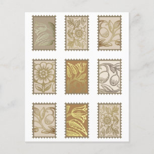 Imitate Postage Briefmarke Vintag Floral Journal E