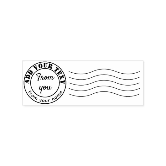Imitate Postmark-Briefmarke Den Text Ihren Namen b Gummistempel (Prägung)