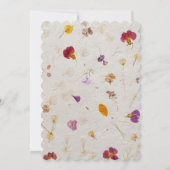 Imitate Pressen Blume Papier Stilkrähe Einladung (Rückseite)