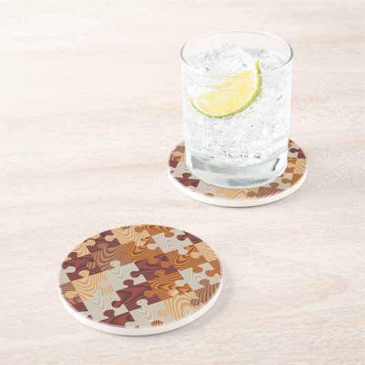 Imitate-Puzzle Sandstein Untersetzer (Seite)