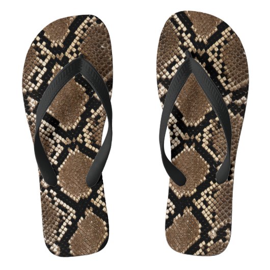 Imitate Python Snakeskin Flip Flops Badesandalen (Fußbett)