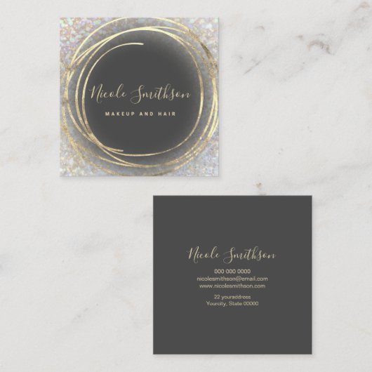 IMITATE QUADRATISCHE VISITENKARTE (Vorne/Hinten)