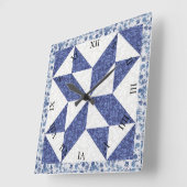 Imitate Quilt Quadratische Wanduhr (Winkel)
