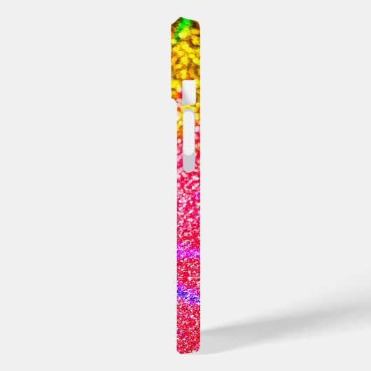 Imitate Rainbow Gefärbte Krawatte Glitzer Swirl Mu Case-Mate iPhone Hülle (Rückseite / Links)