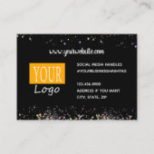 Imitate Rainbow Metalialer Glitzer Coupon Card Visitenkarte (Rückseite)