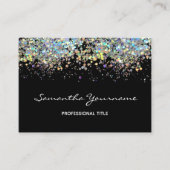 Imitate Rainbow Metalitic Glitzer Visitenkarte (Vorderseite)