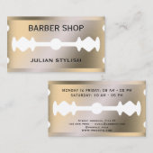 Imitate Rasierklinge Gold Metallkarte Visitenkarte (Vorne/Hinten)