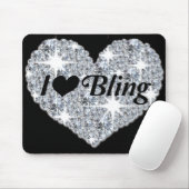 Imitate Rautenmaus "i Liebe bling" Mousepad (Mit Mouse)
