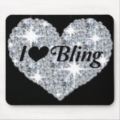 Imitate Rautenmaus "i Liebe bling" Mousepad (Vorne)