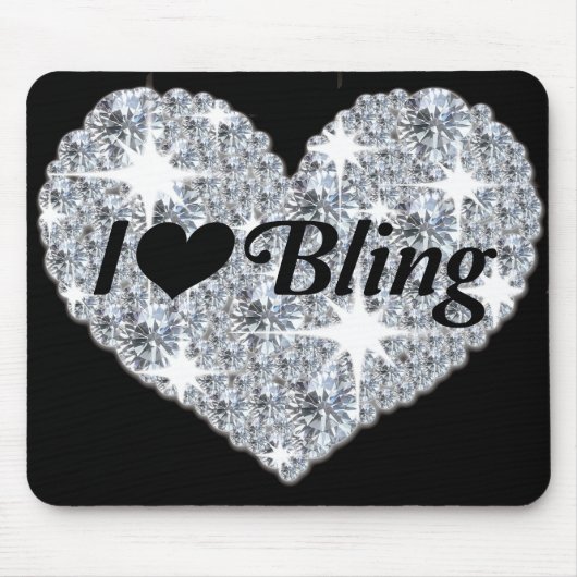 Imitate Rautenmaus "i Liebe bling" Mousepad (Vorne)
