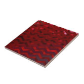 Imitate Red Burgund Black Foil Textur Zickzack Fliese (Seite)
