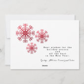 Imitate Red Foil Frohes Weihnachten Modernes Foto (Rückseite)