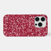 Imitate Red Glitzer Pattern Aussehen iPhone Hülle (Rückseite (Horizontal))