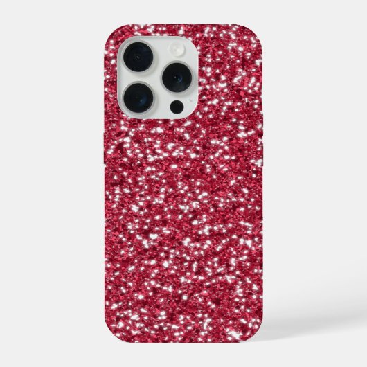 Imitate Red Glitzer Pattern Aussehen iPhone Hülle (Rückseite)