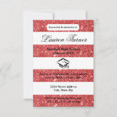 Imitate Red Glitzer Stripe-3x5 Grad Ankündigung (Vorderseite)