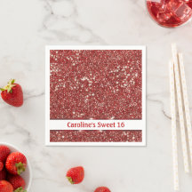 Imitate Red Glitzer Texture Look 16 . Geburtstag