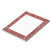 Imitate Red Glitzer Texture Look-like Design Notizblock (Rotiert)