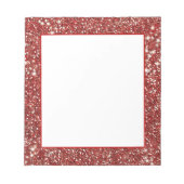Imitate Red Glitzer Texture Look-like Design Notizblock (Vorderseite)