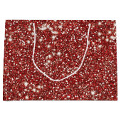 Imitate Red Glitzer Texture Look-like Graphic Große Geschenktüte (Vorderseite)