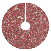 Imitate Red Glitzer Texture Look-like Graphic Polyester Weihnachtsbaumdecke (Vorderseite)