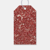 Imitate Red Glitzer Texture Look-like Vielen Dank Geschenkanhänger (Rückseite)