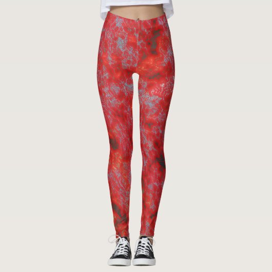 Imitate Red Marble Leggings (Vorderseite)