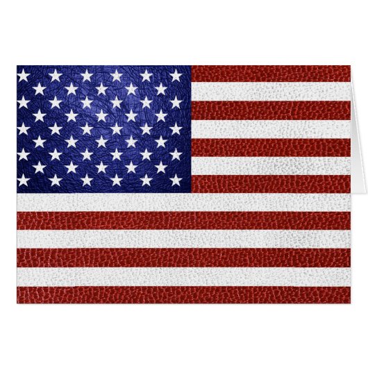 Imitate Red White Blue Leather USA Flag (Vorderseite (Horizontal))