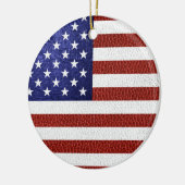 Imitate Red White Blue Leather USA Flag Keramikornament (Links)