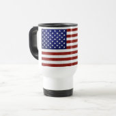 Imitate Red White Blue Leather USA Flag Reisebecher (Vorderseite Links)