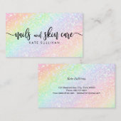 IMITATE Regenbogen Glitzer Nägel und Skinusionskri Visitenkarte (Vorne/Hinten)