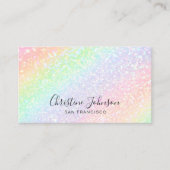 IMITATE Regenbogen-Glitzer Visitenkarte (Vorderseite)