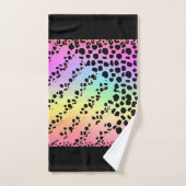 Imitate Regenbogen Leopard Exotic Animal Print Badhandtuch Set (Handtuch)