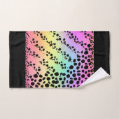 Imitate Regenbogen Leopard Exotic Animal Print Badhandtuch Set (Handtuch)