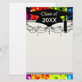 Imitate Regenbogenfunkel Glitzer Abschluss Briefpapier (Vorne/Hinten)