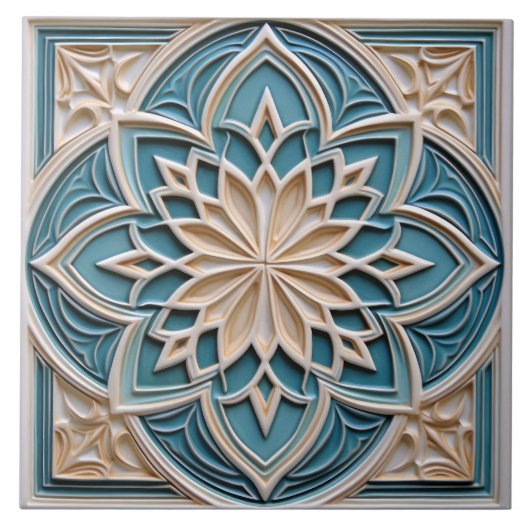 Imitate Relief Floral marokkanischen Tile Wohngest Fliese (Vorderseite)