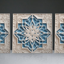 Imitate Relief Floral marokkanischen Tile Wohngest