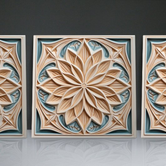 Imitate Relief Floral marokkanischen Tile Wohngest Fliese