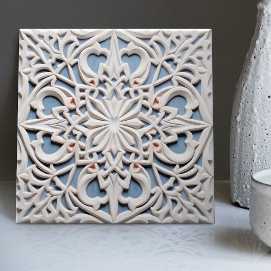 Imitate Relief Floral marokkanischen Tile Wohngest Fliese