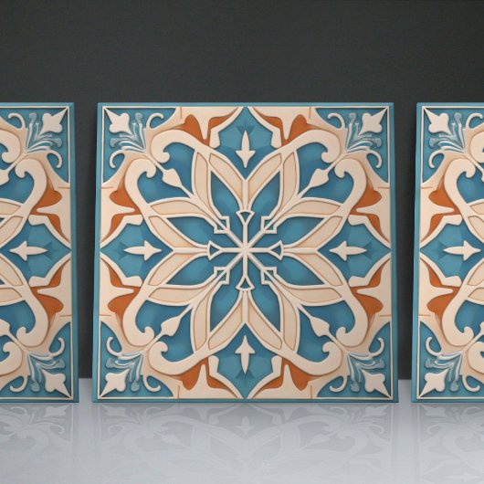 Imitate Relief Floral marokkanischen Tile Wohngest Fliese