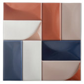 Imitate Relief Glazed Blue Burnt Orange Wohngestal Fliese (Vorderseite)