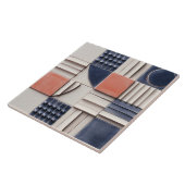 Imitate Relief Glazed Blue Burnt Orange Wohngestal Fliese (Seite)