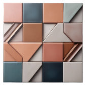 Imitate Relief Glazed Blue Burnt Orange Wohngestal Fliese (Vorderseite)